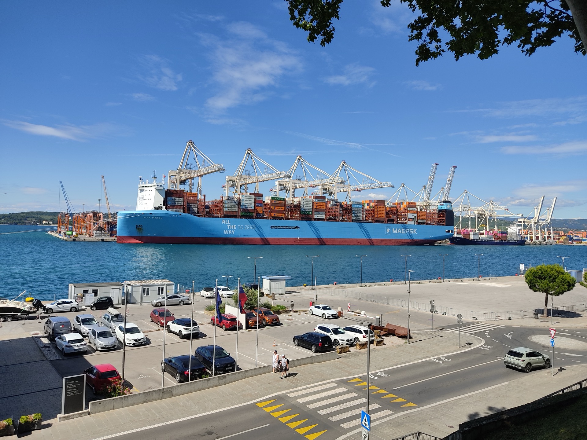 The container terminal at the Port of Koper